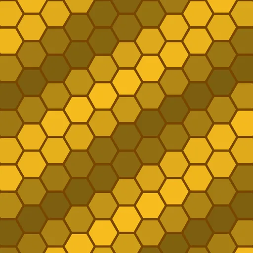 Before: a golden honeycomb pattern
